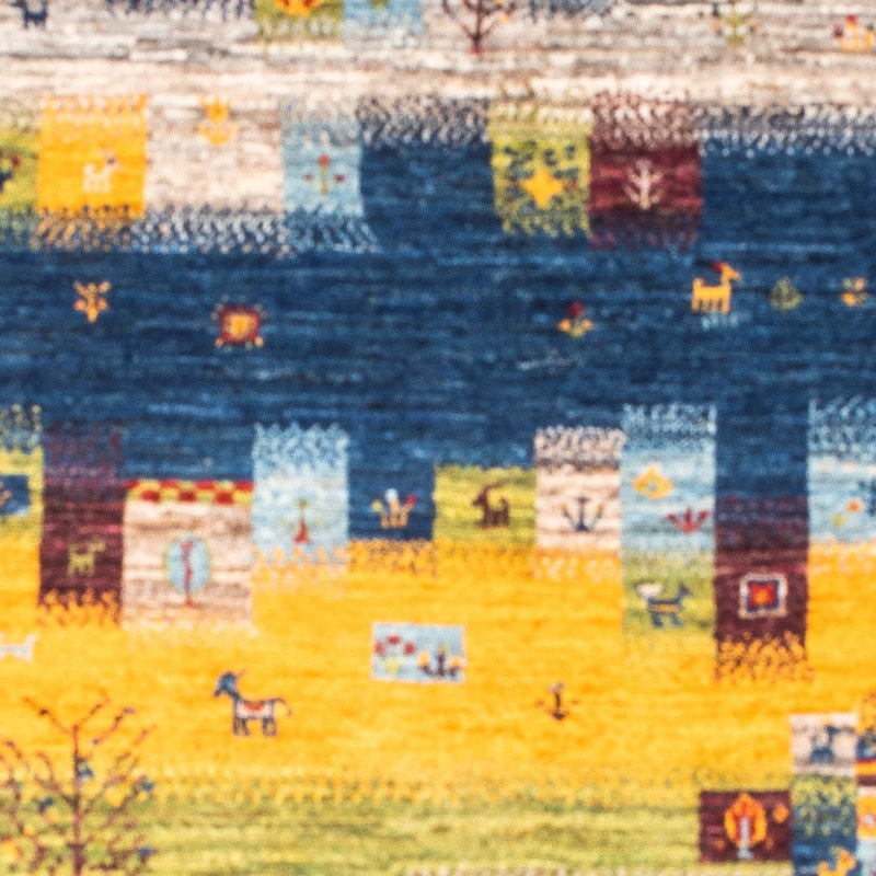 Alfombra Gabbeh - Loribaft Persa - Real - 141 x 107 cm - multicolor