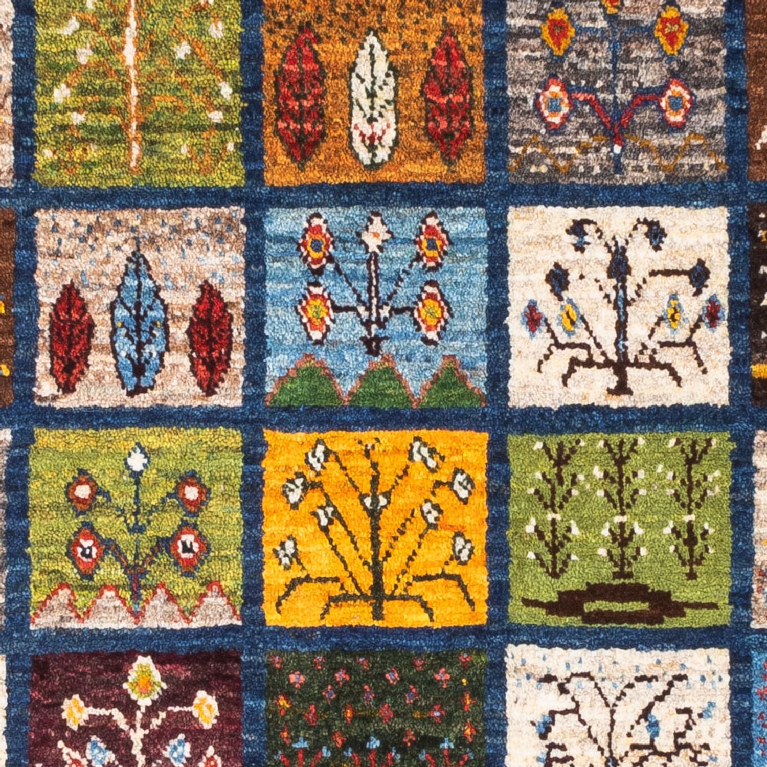 Alfombra Gabbeh - Loribaft Persa - Real - 132 x 86 cm - multicolor
