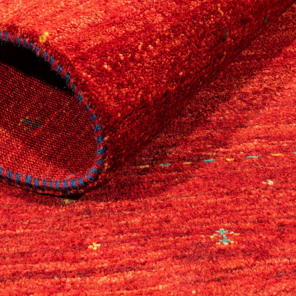 Alfombra Gabbeh - Loribaft Persa - 125 x 85 cm - rojo