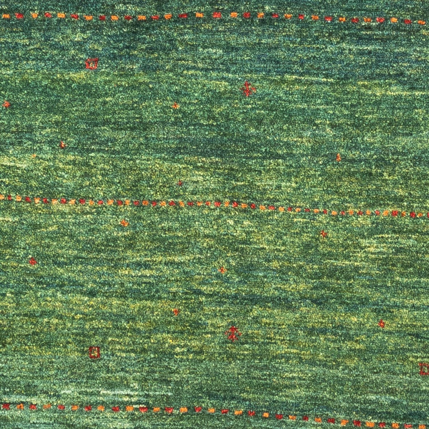 Alfombra Gabbeh - Loribaft Persa - 132 x 90 cm - verde