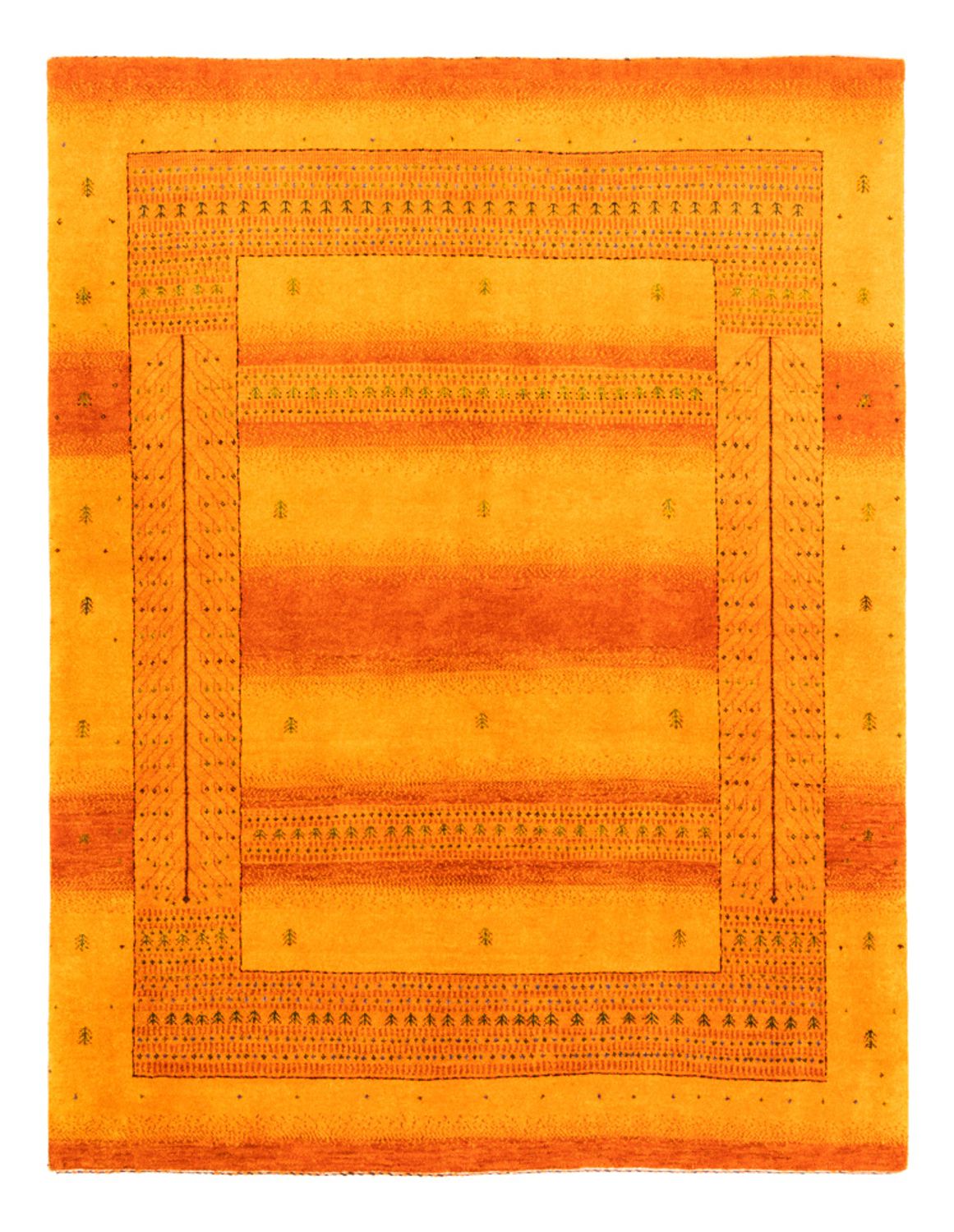 Alfombra Gabbeh - Loribaft Persa - 200 x 154 cm - oro