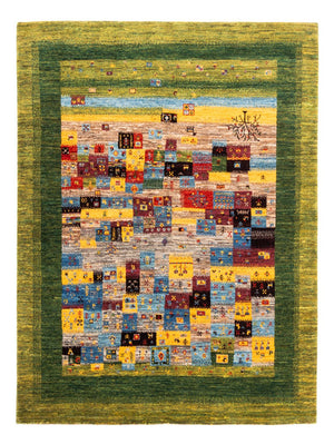 Alfombra Gabbeh - Loribaft Persa - Real - 196 x 148 cm - verde