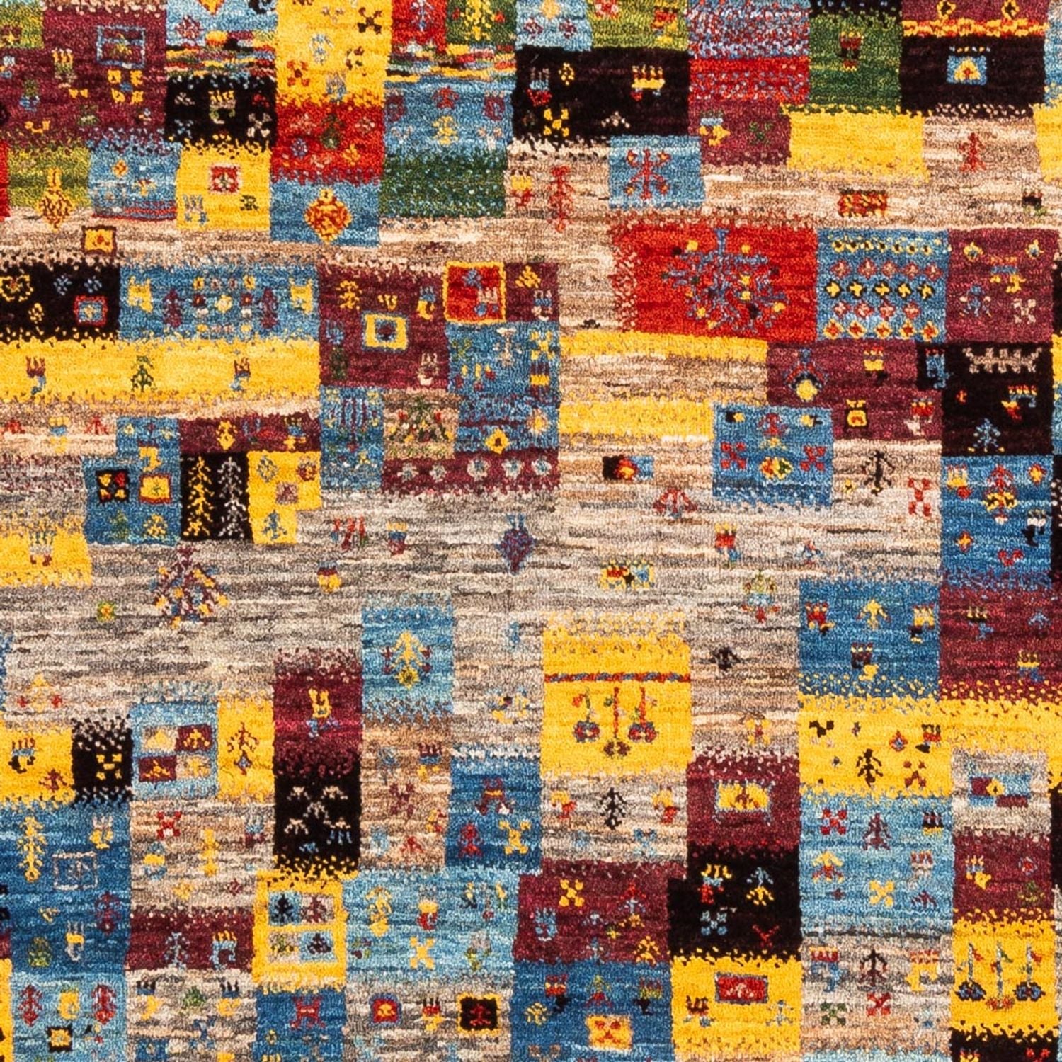 Alfombra Gabbeh - Loribaft Persa - Real - 196 x 148 cm - verde