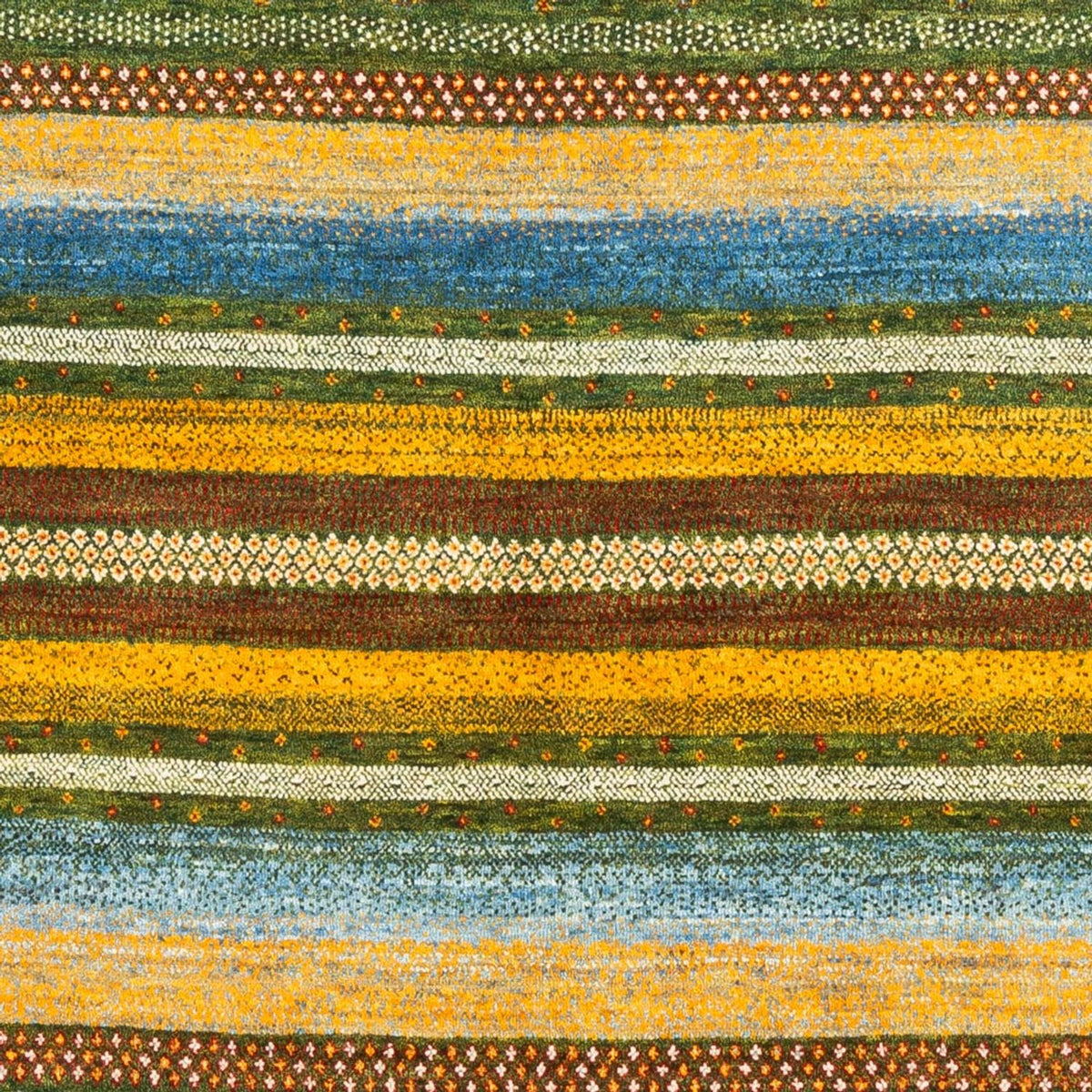 Alfombra Gabbeh - Loribaft Persa - Real - 220 x 152 cm - verde