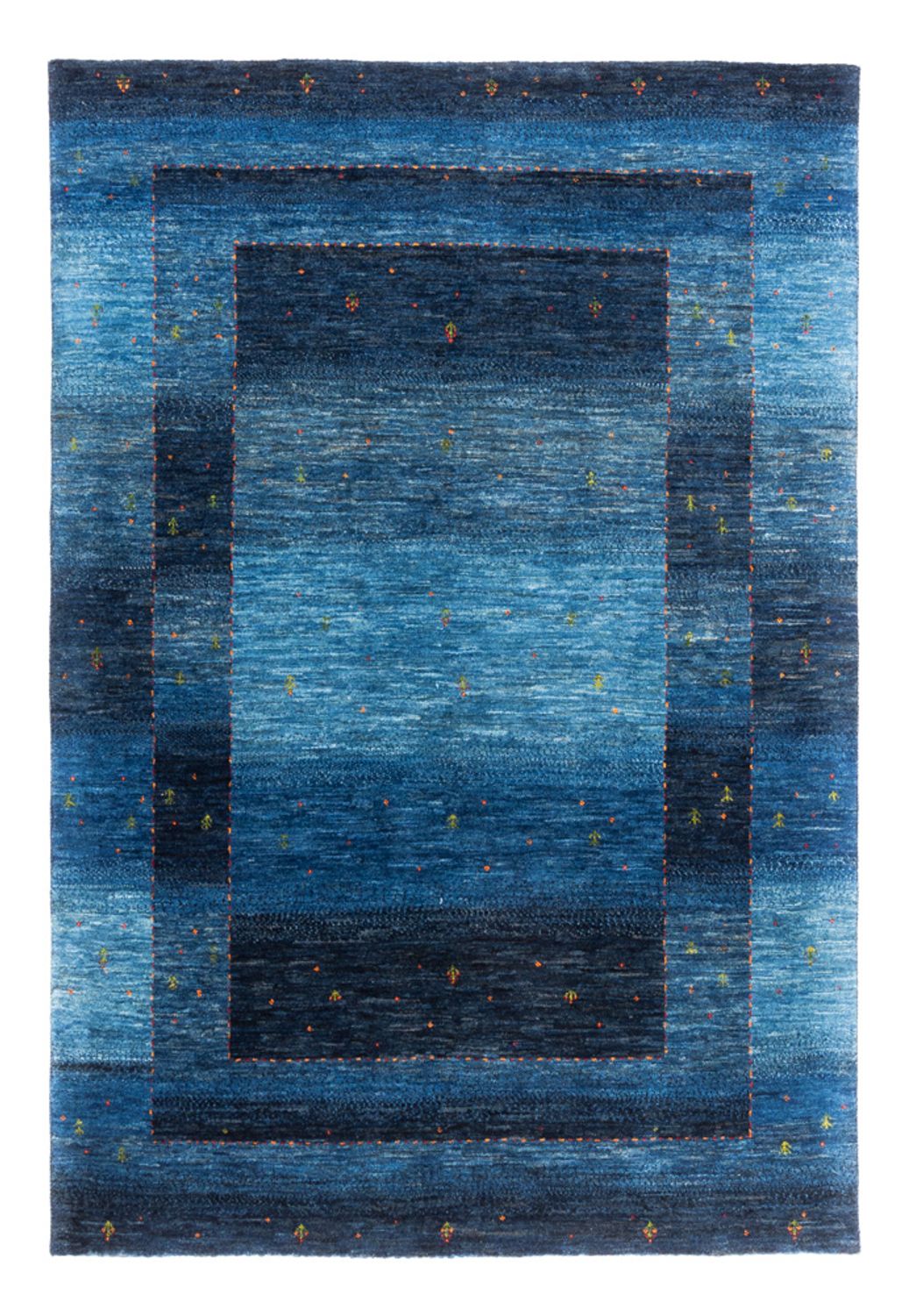 Alfombra Gabbeh - Loribaft Persa - 210 x 146 cm - azul