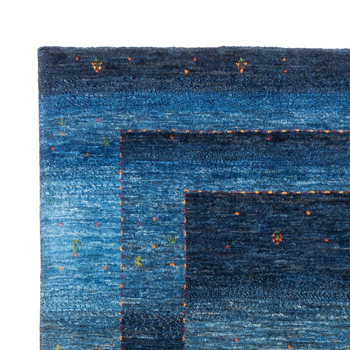 Alfombra Gabbeh - Loribaft Persa - 210 x 146 cm - azul