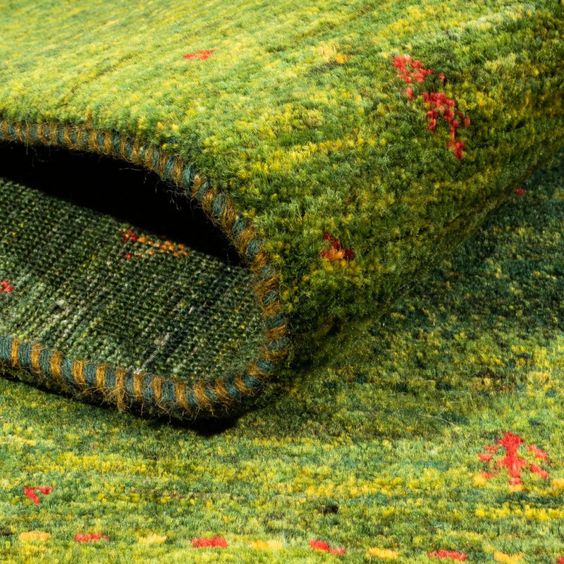 Alfombra Gabbeh - Loribaft Persa - 200 x 150 cm - verde