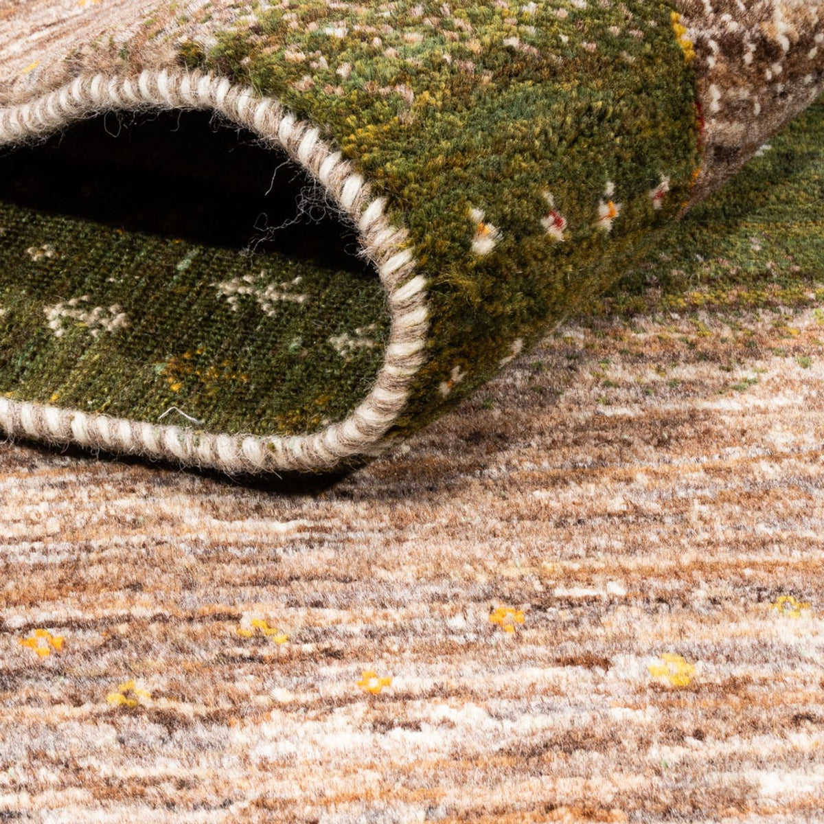 Alfombra Gabbeh - Loribaft Persa - 203 x 147 cm - natural