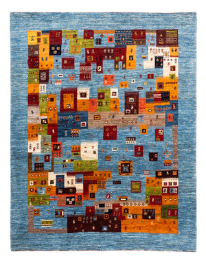 Alfombra Gabbeh - Loribaft Persa - Real - 198 x 155 cm - multicolor