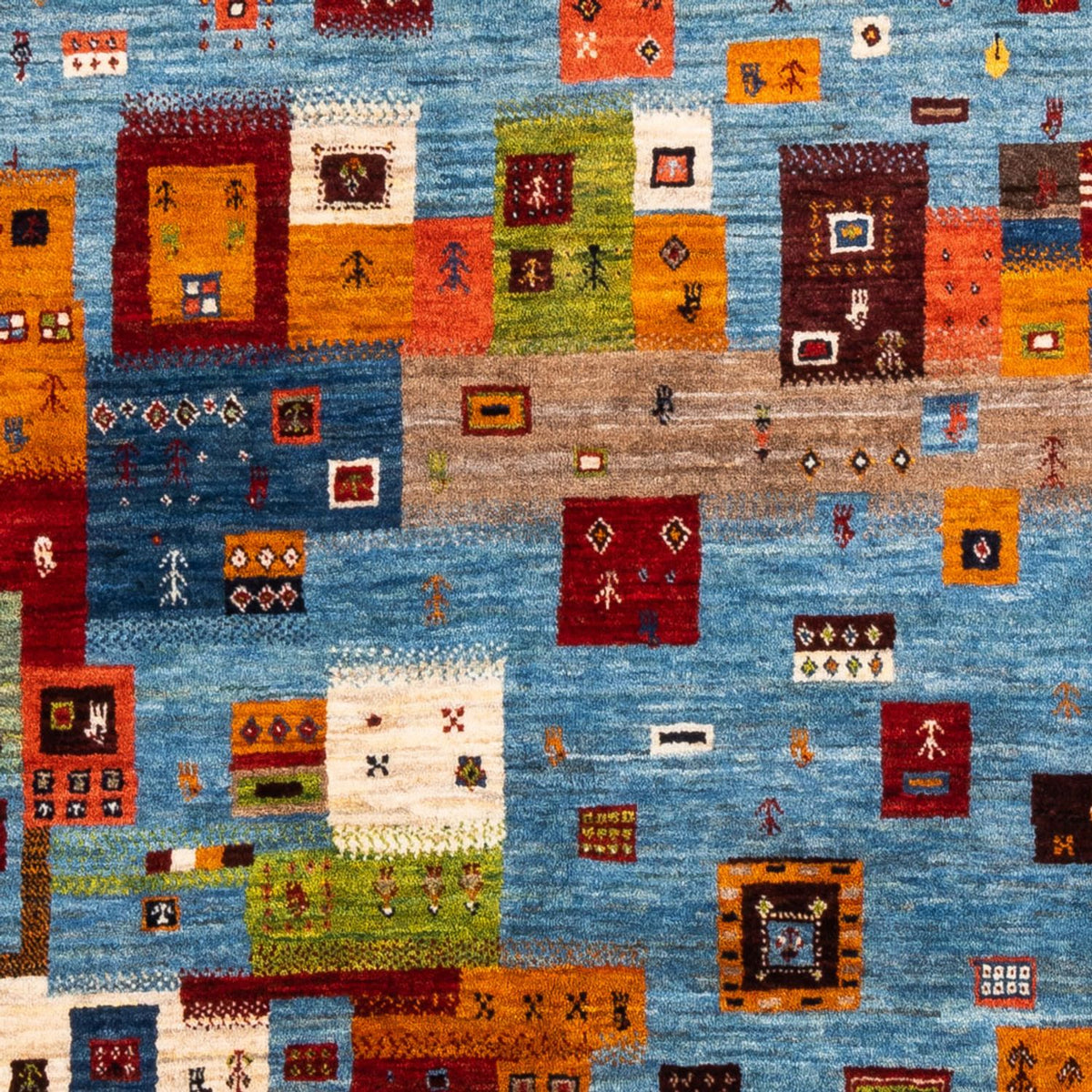 Alfombra Gabbeh - Loribaft Persa - Real - 198 x 155 cm - multicolor