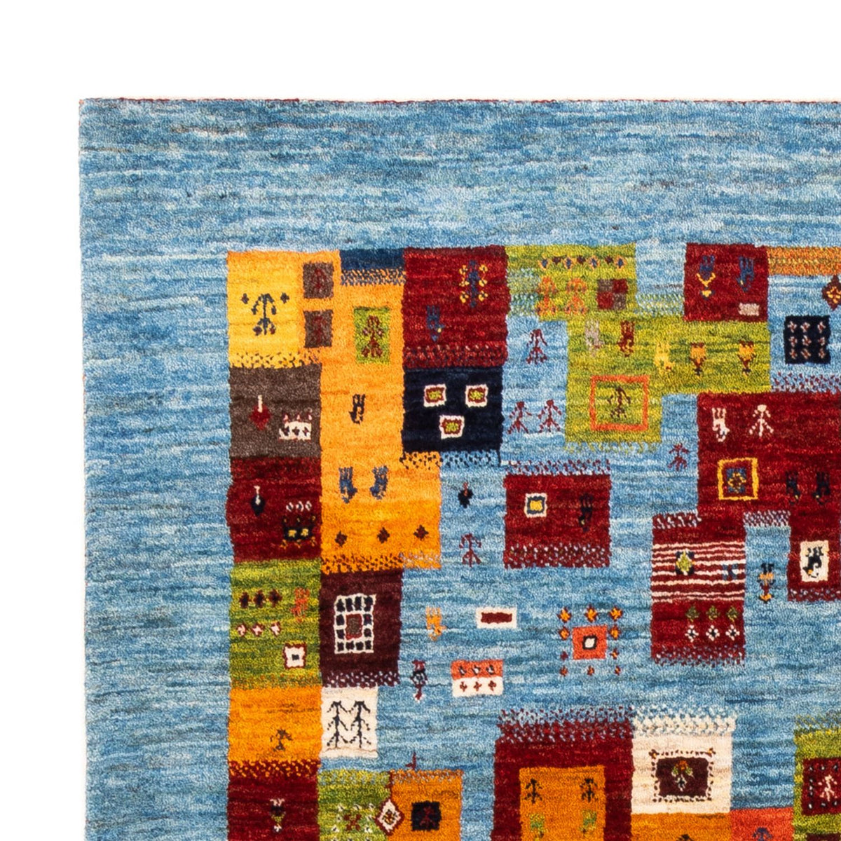 Alfombra Gabbeh - Loribaft Persa - Real - 198 x 155 cm - multicolor