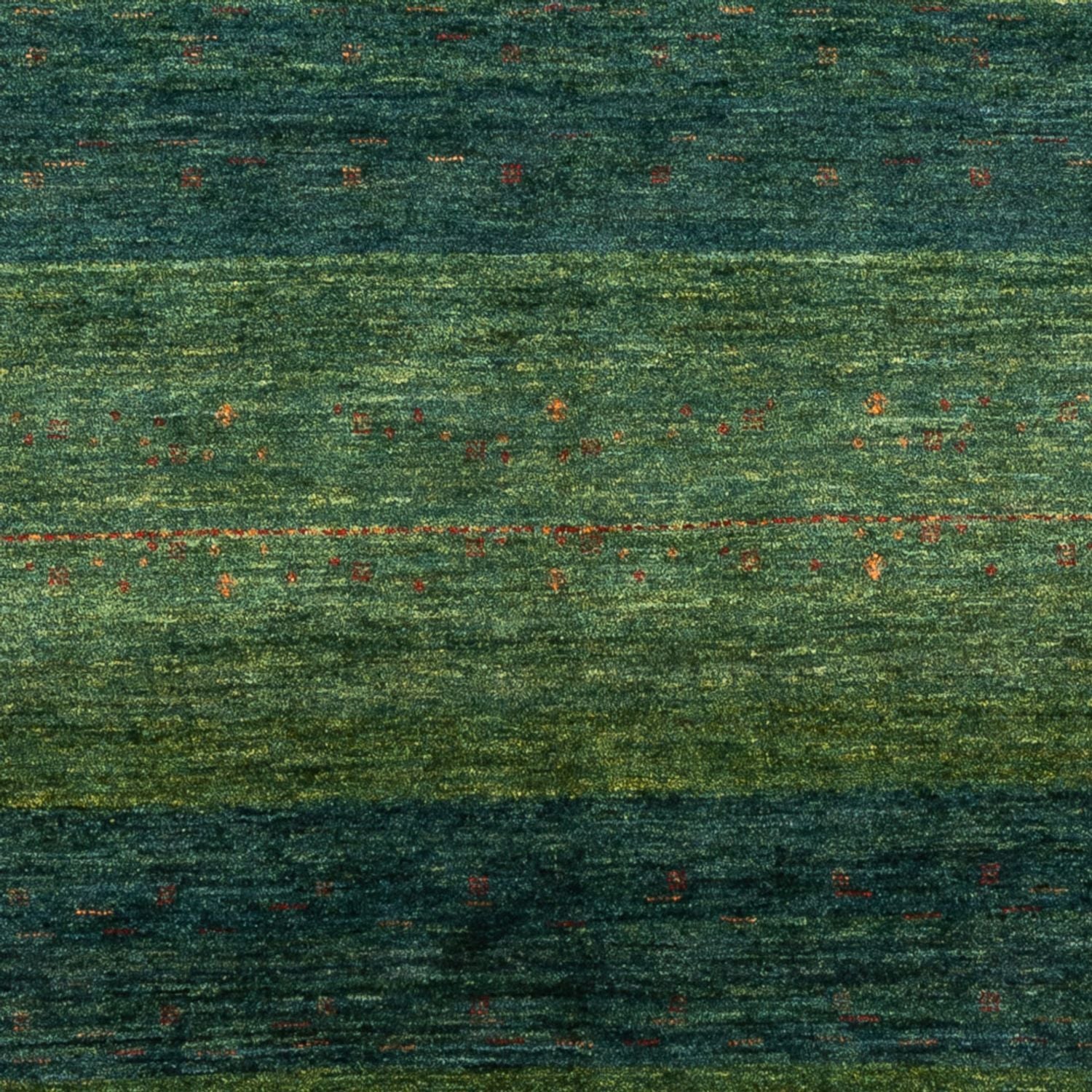 Alfombra Gabbeh - Loribaft Persa - 191 x 152 cm - verde