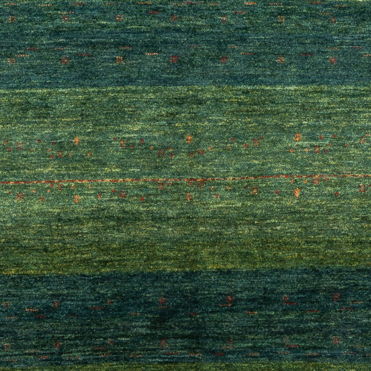 Alfombra Gabbeh - Loribaft Persa - 191 x 152 cm - verde