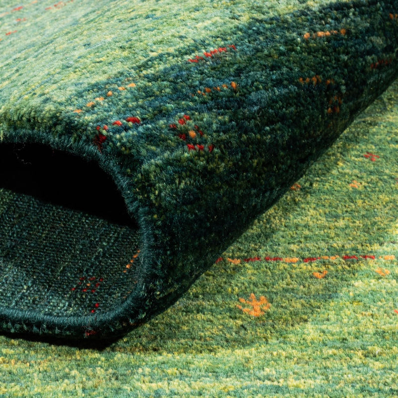 Alfombra Gabbeh - Loribaft Persa - 191 x 152 cm - verde