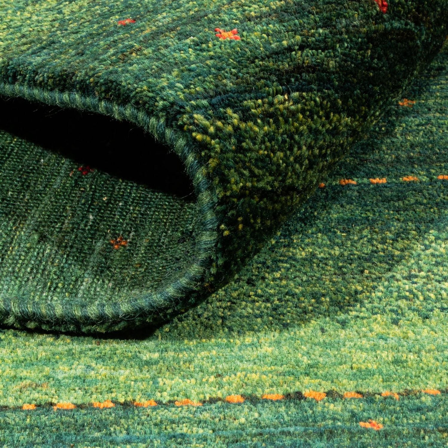 Alfombra Gabbeh - Loribaft Persa - 184 x 154 cm - verde