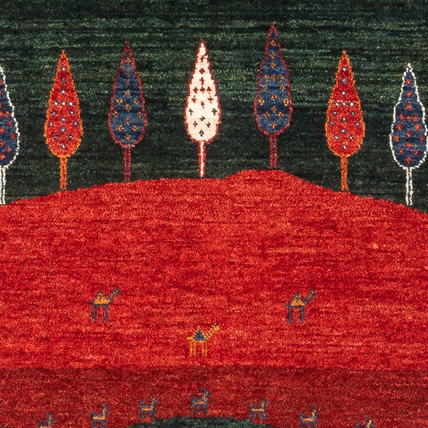 Alfombra Gabbeh - Loribaft Persa - Real - 126 x 86 cm - multicolor