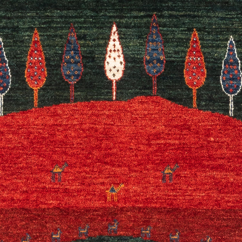 Alfombra Gabbeh - Loribaft Persa - Real - 126 x 86 cm - multicolor