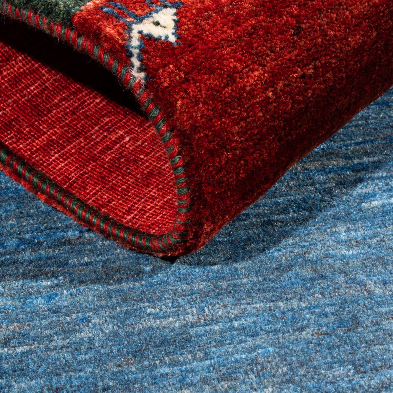 Alfombra Gabbeh - Loribaft Persa - Real - 126 x 86 cm - multicolor