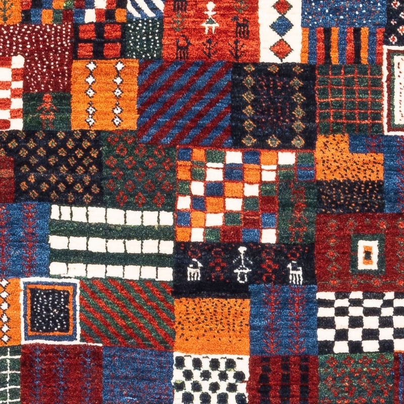 Alfombra Gabbeh - Loribaft Persa - Real - 118 x 83 cm - multicolor