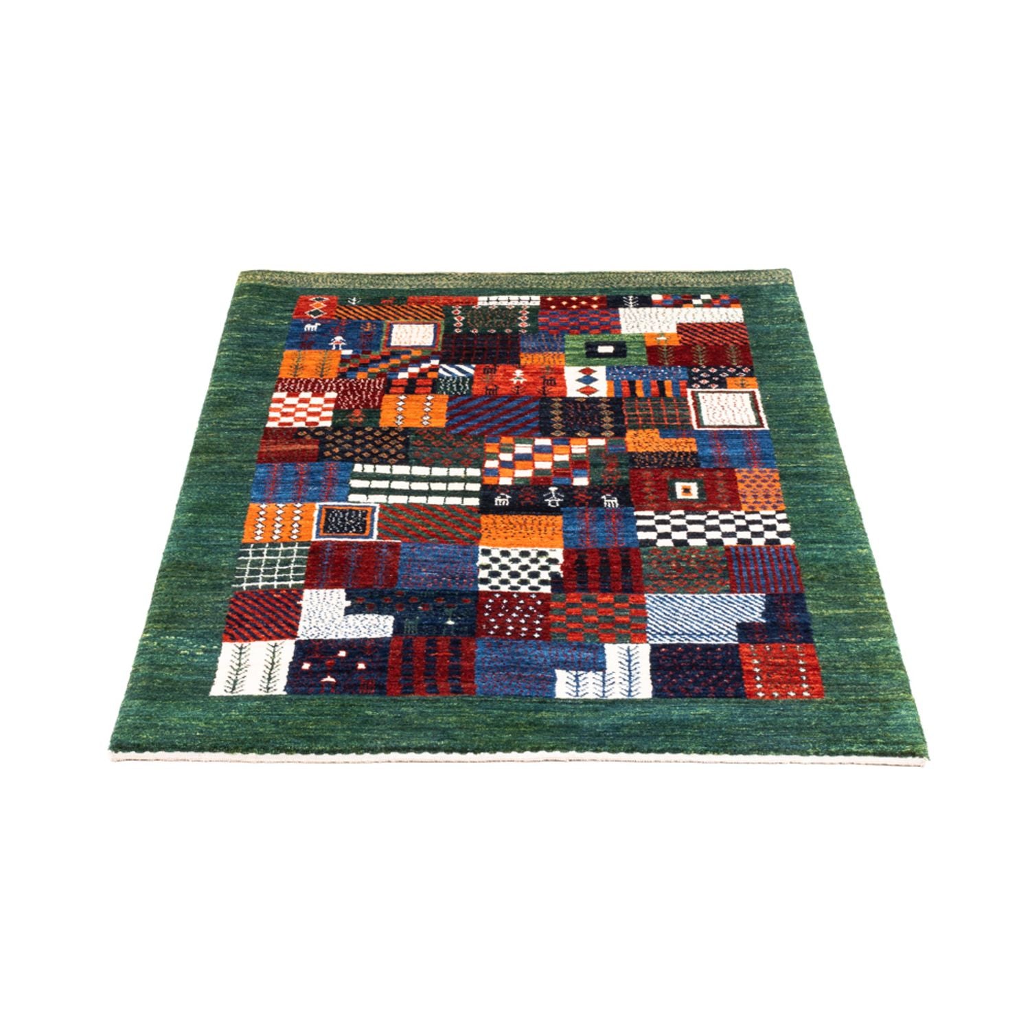 Alfombra Gabbeh - Loribaft Persa - Real - 118 x 83 cm - multicolor