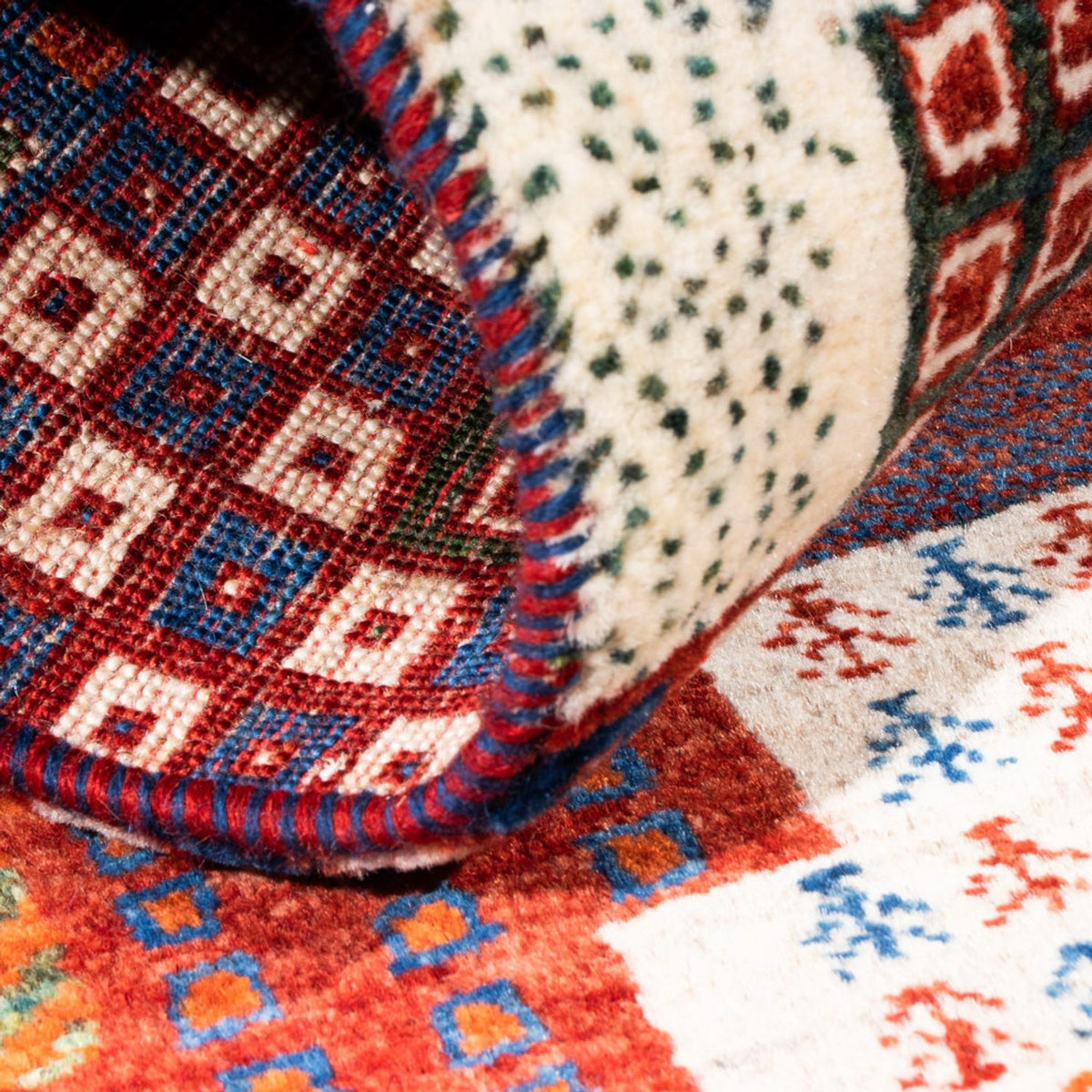 Alfombra Gabbeh - Loribaft Persa - Real - 123 x 80 cm - multicolor