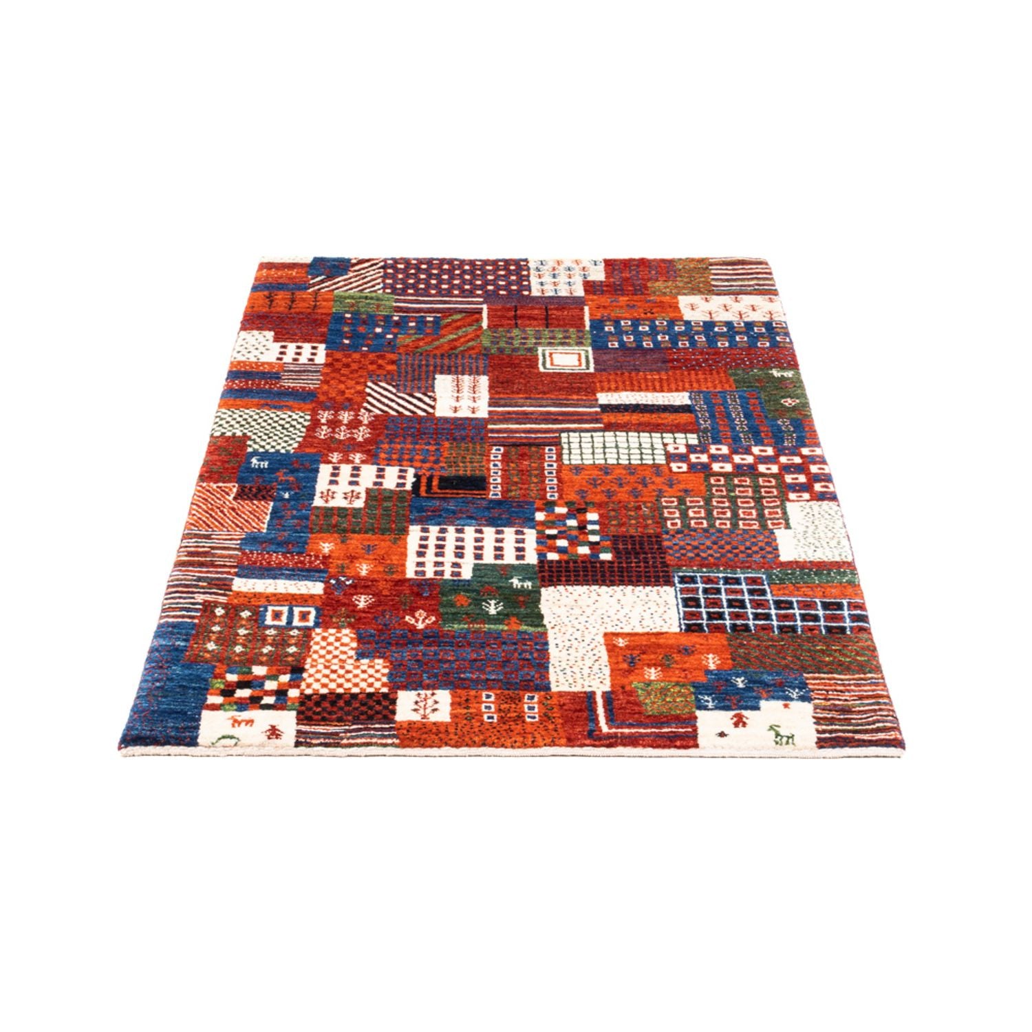 Alfombra Gabbeh - Loribaft Persa - Real - 123 x 80 cm - multicolor