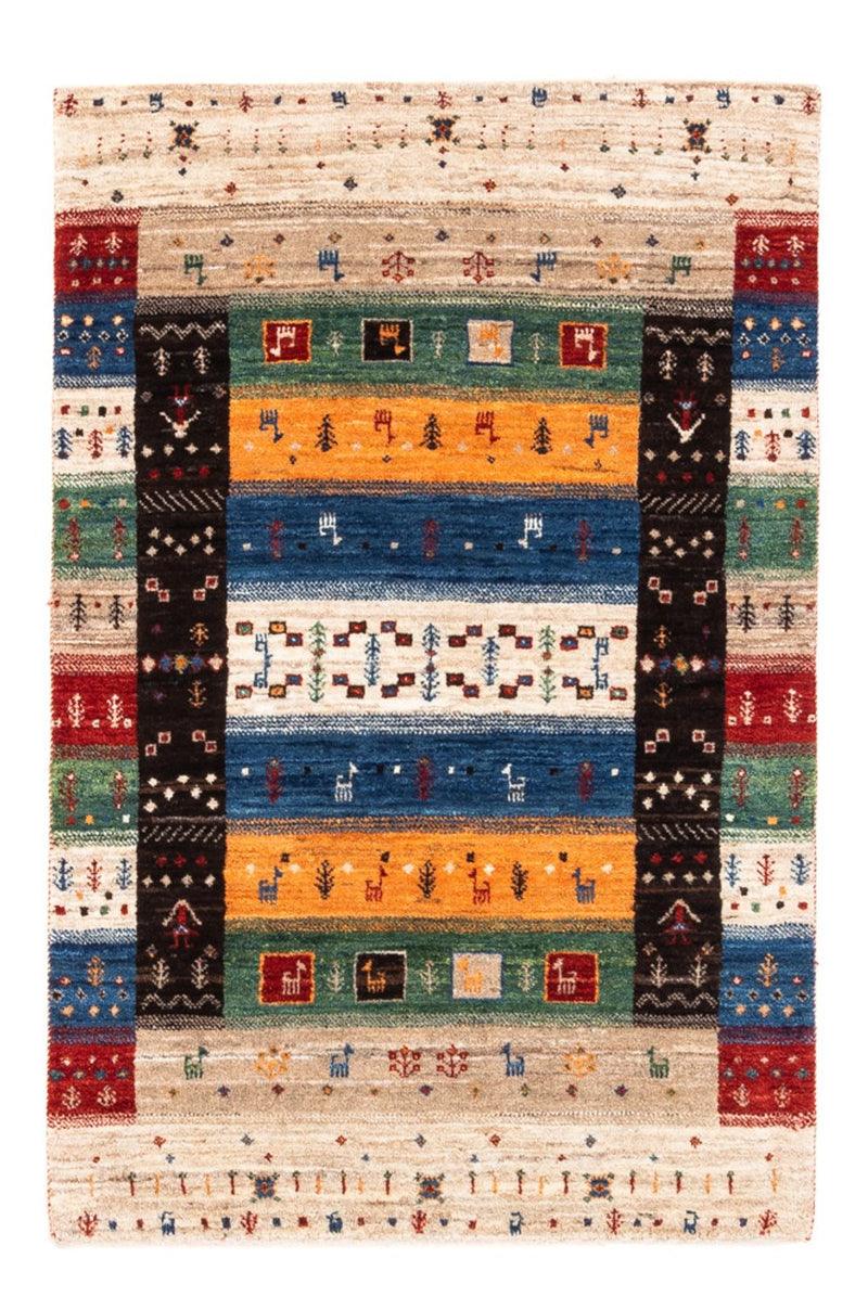 Alfombra Gabbeh - Loribaft Persa - Real - 124 x 83 cm - multicolor