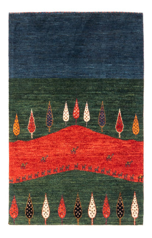 Alfombra Gabbeh - Loribaft Persa - Real - 126 x 82 cm - multicolor