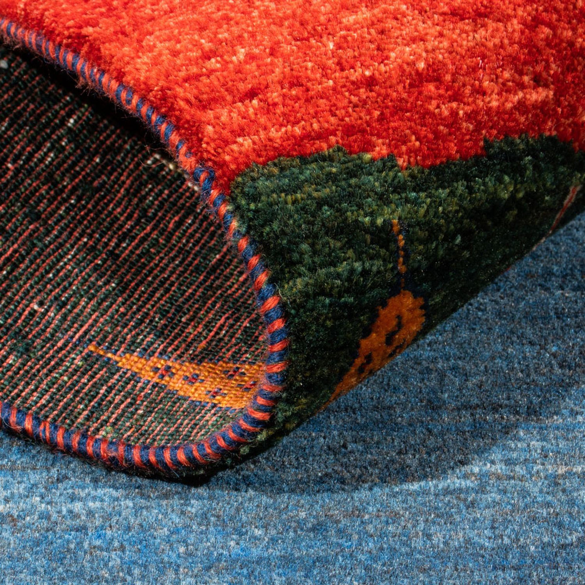 Alfombra Gabbeh - Loribaft Persa - Real - 126 x 82 cm - multicolor