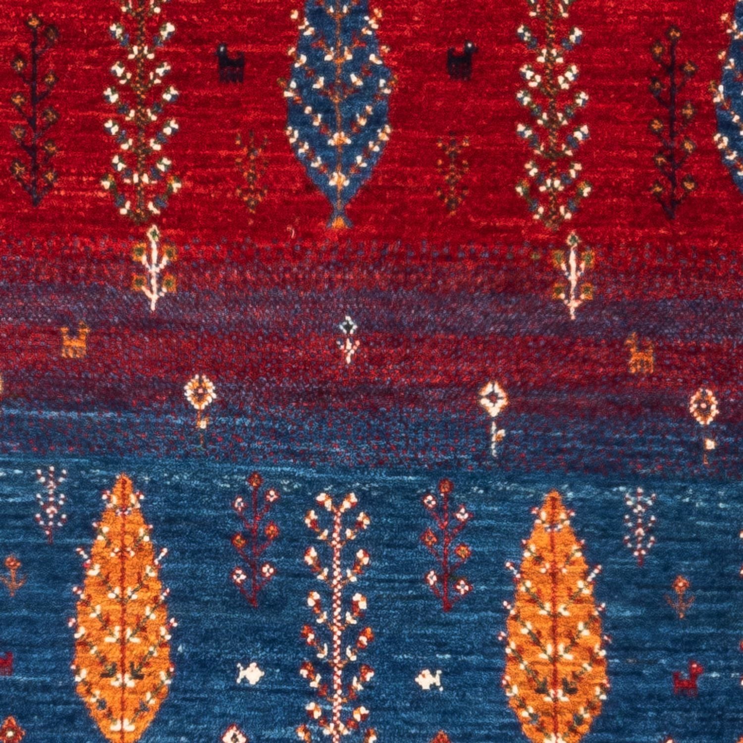Alfombra Gabbeh - Loribaft Persa - Real - 130 x 82 cm - multicolor