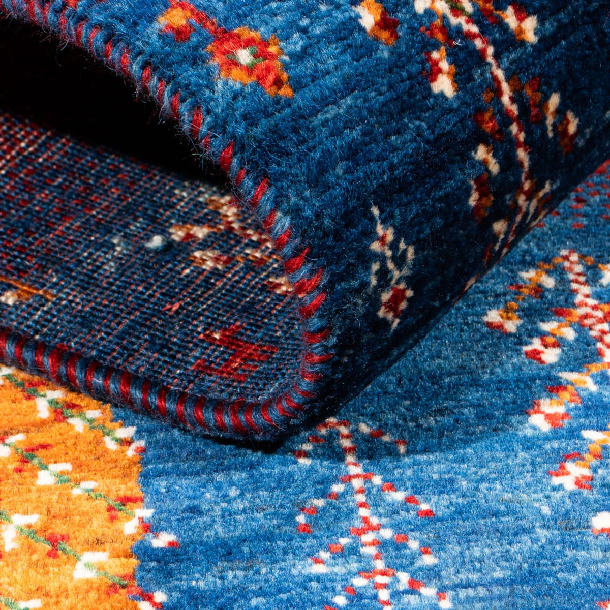 Alfombra Gabbeh - Loribaft Persa - Real - 130 x 82 cm - multicolor