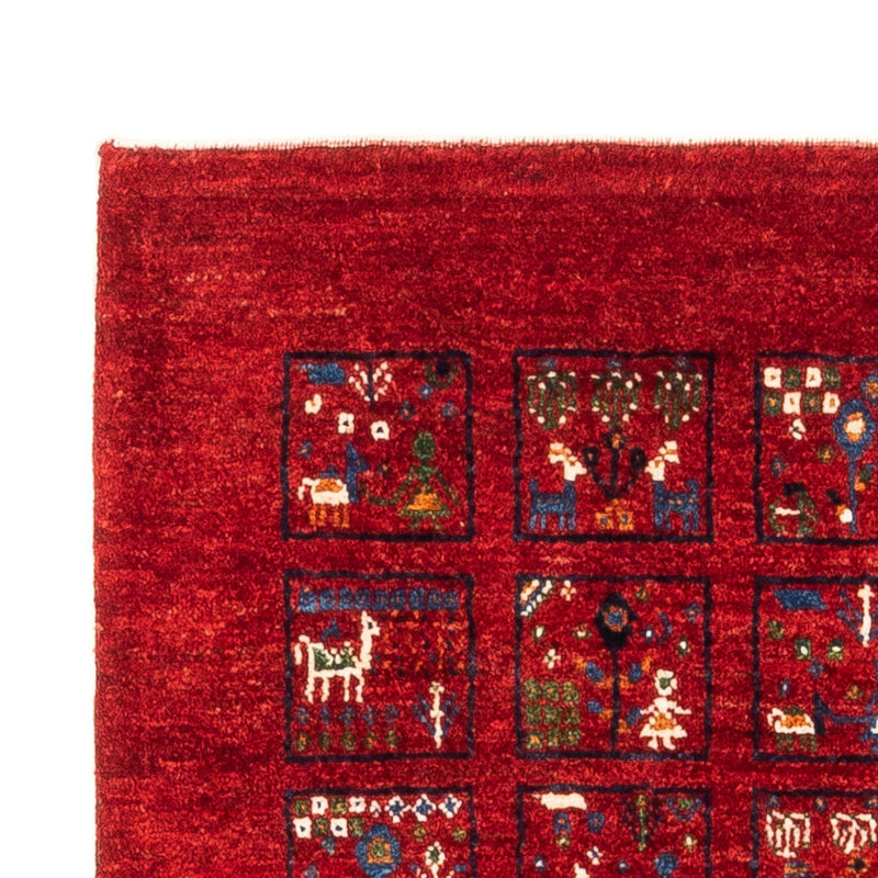 Alfombra Gabbeh - Loribaft Persa - Real - 124 x 82 cm - multicolor