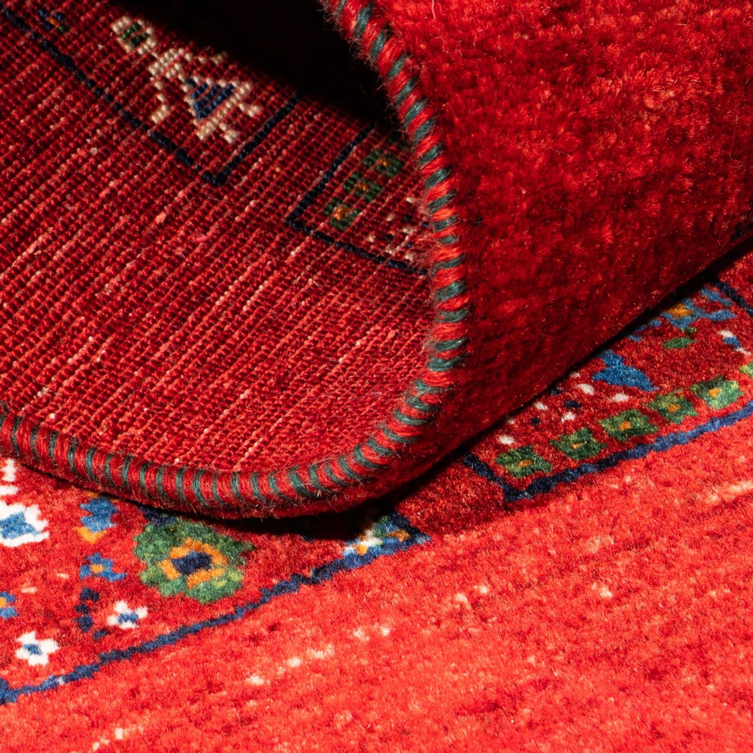 Alfombra Gabbeh - Loribaft Persa - Real - 124 x 82 cm - multicolor