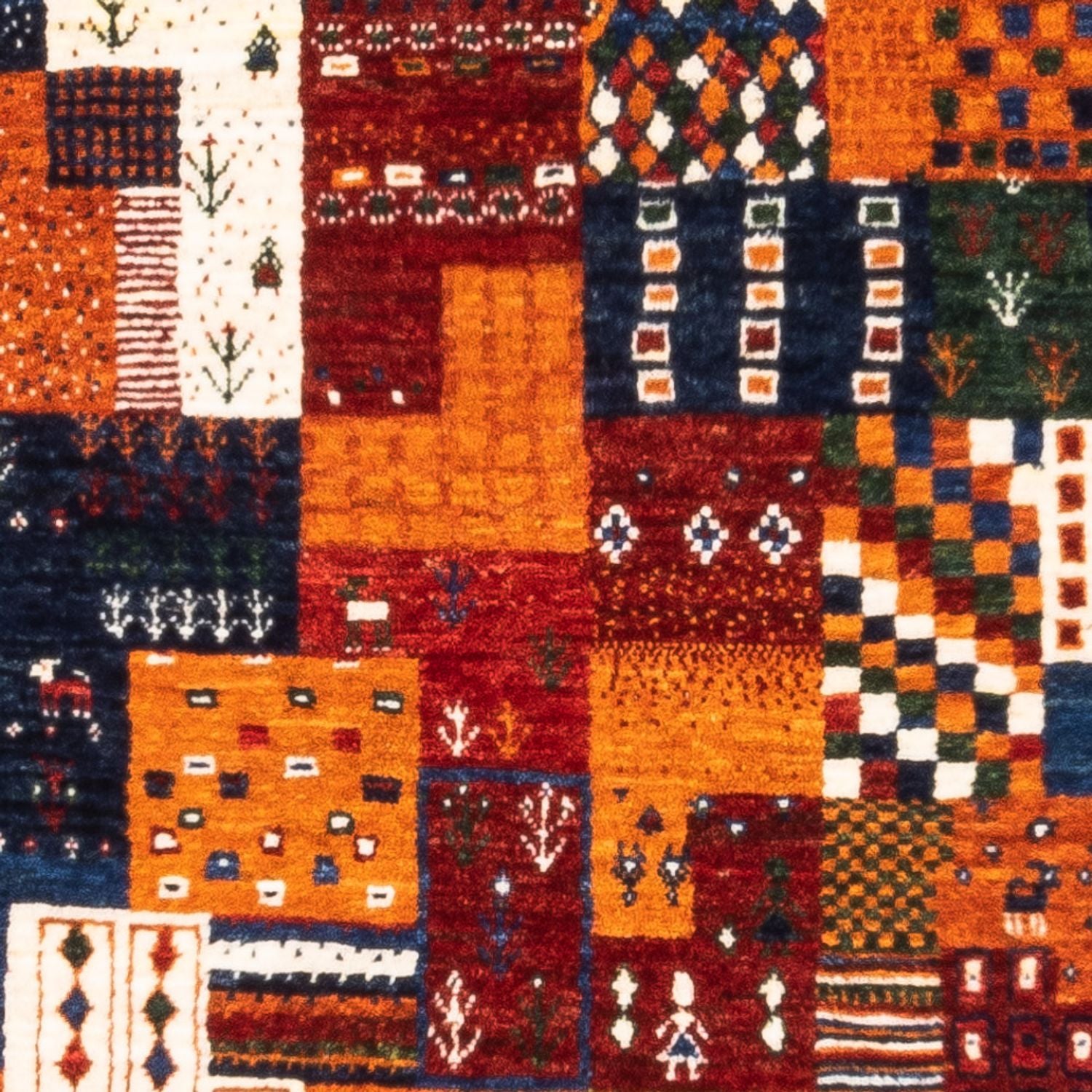 Alfombra Gabbeh - Loribaft Persa - Real - 125 x 93 cm - multicolor
