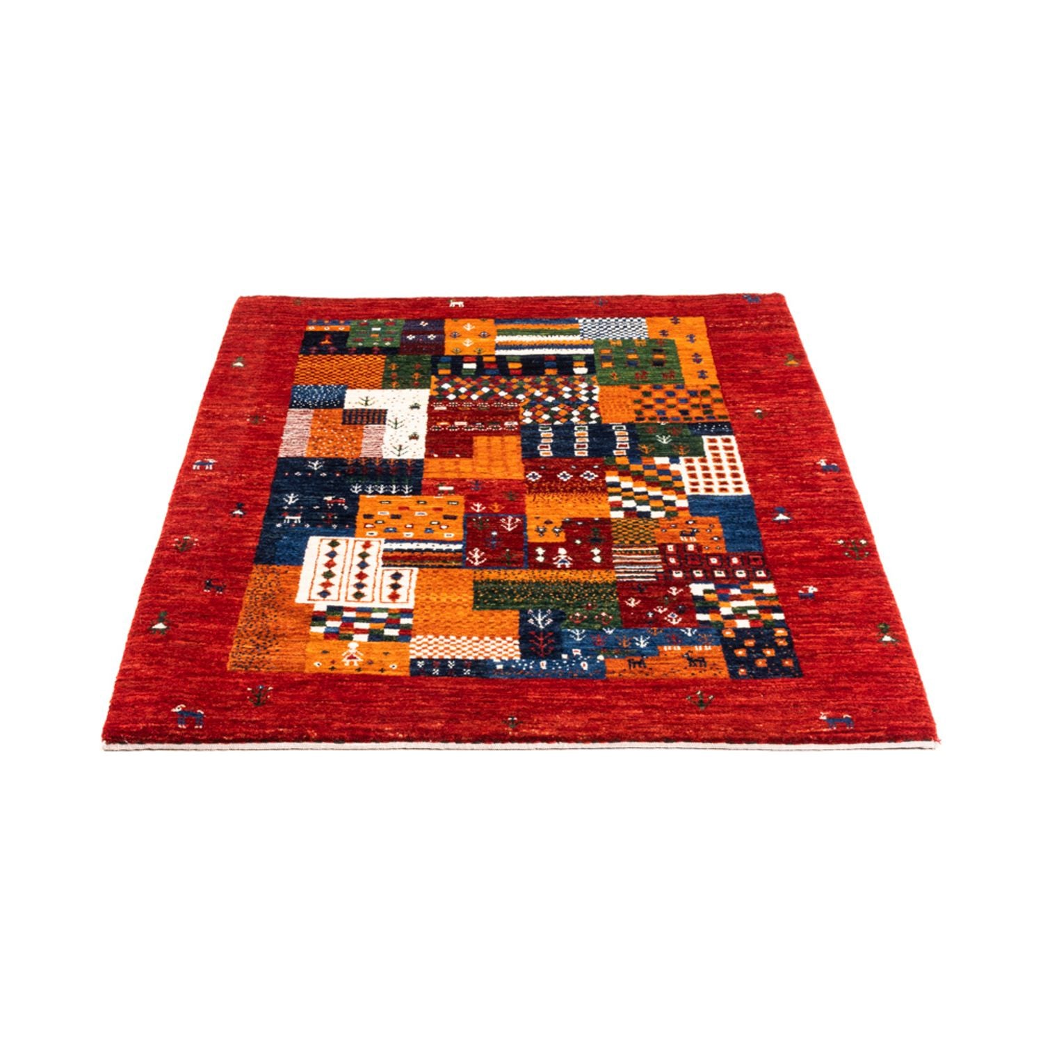 Alfombra Gabbeh - Loribaft Persa - Real - 125 x 93 cm - multicolor