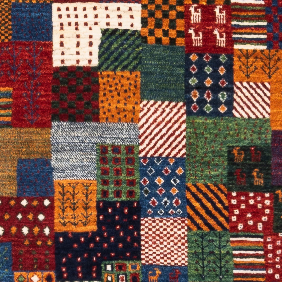 Alfombra Gabbeh - Loribaft Persa - Real - 124 x 85 cm - multicolor