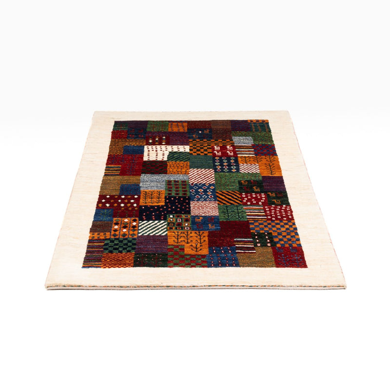 Alfombra Gabbeh - Loribaft Persa - Real - 124 x 85 cm - multicolor