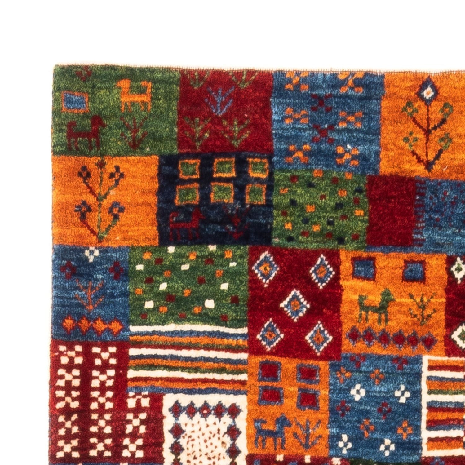 Alfombra Gabbeh - Loribaft Persa - Real - 128 x 87 cm - multicolor