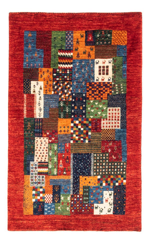 Alfombra Gabbeh - Loribaft Persa - Real - 129 x 81 cm - multicolor