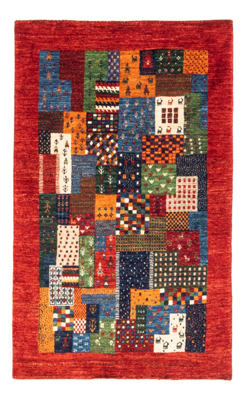 Alfombra Gabbeh - Loribaft Persa - Real - 129 x 81 cm - multicolor