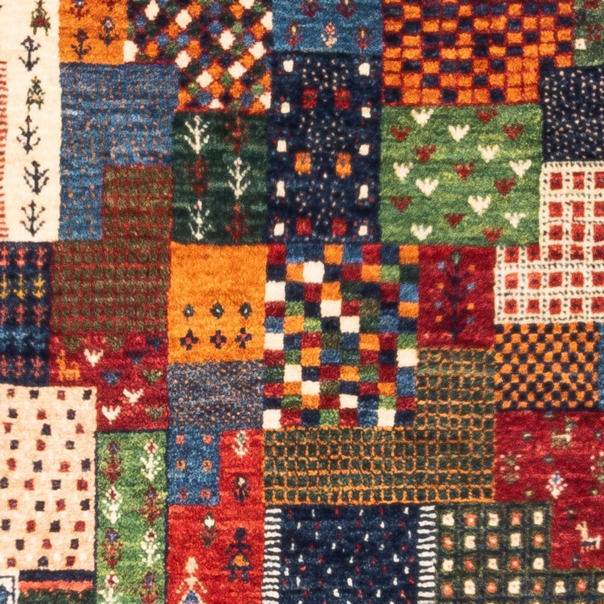 Alfombra Gabbeh - Loribaft Persa - Real - 129 x 81 cm - multicolor