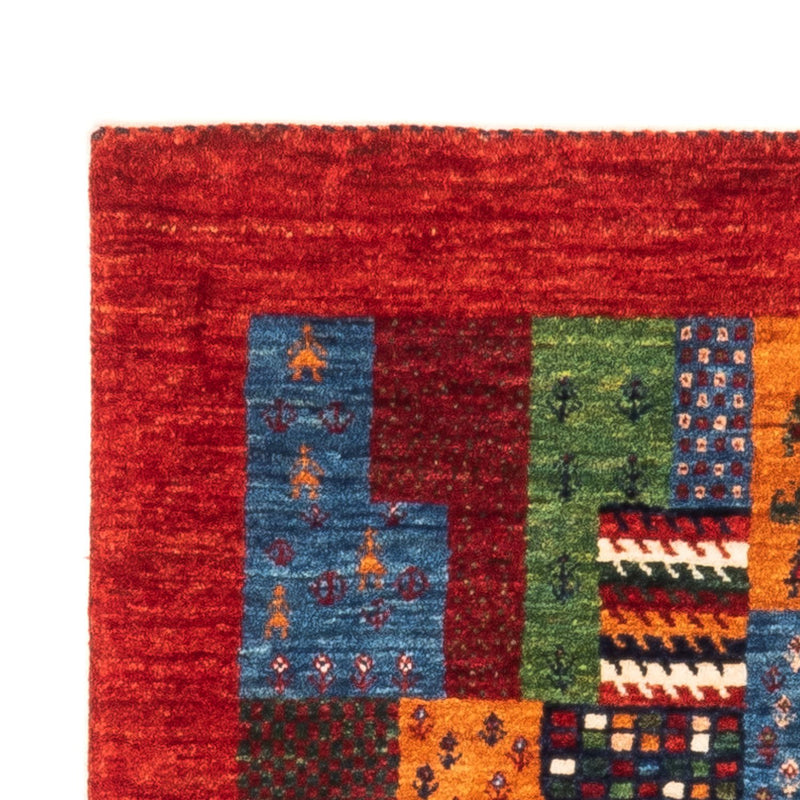 Alfombra Gabbeh - Loribaft Persa - Real - 129 x 81 cm - multicolor