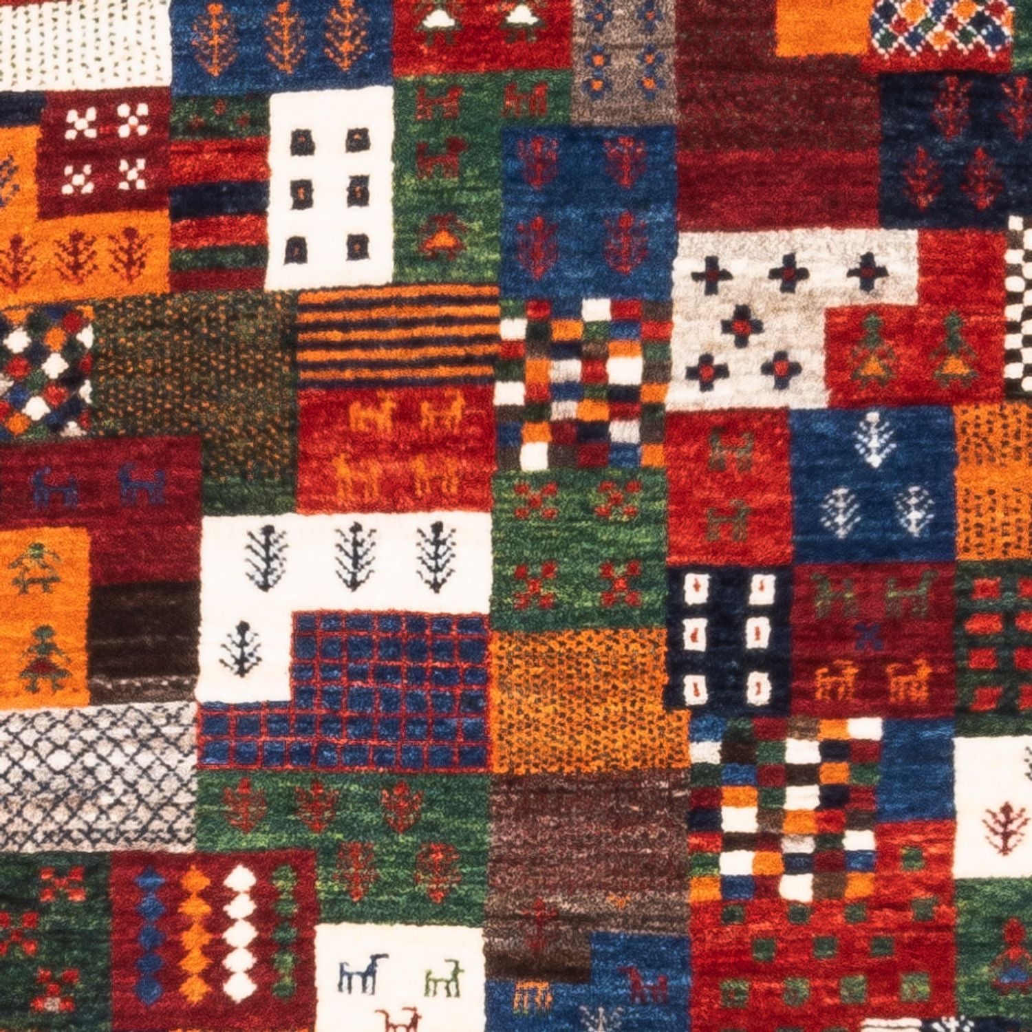 Alfombra Gabbeh - Loribaft Persa - Real - 128 x 85 cm - multicolor