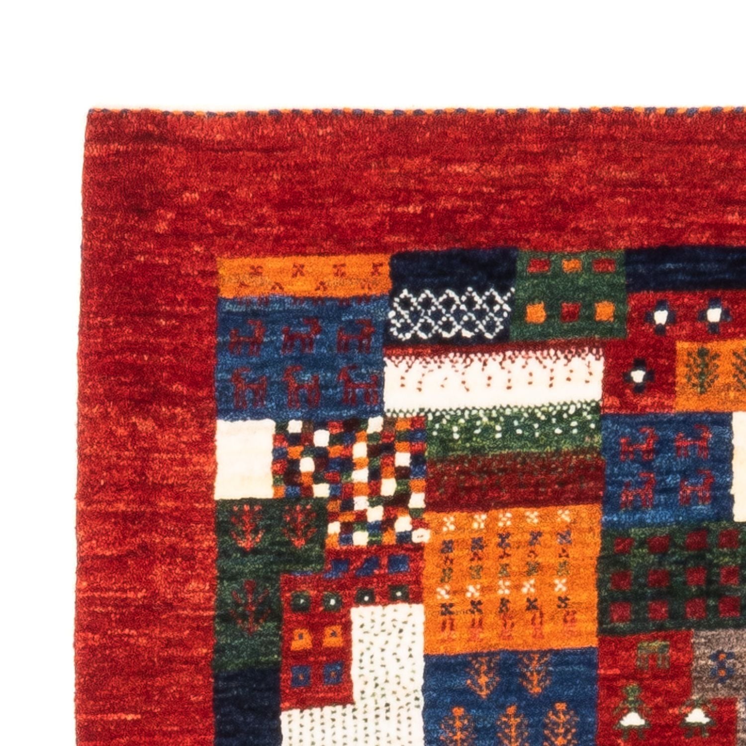 Alfombra Gabbeh - Loribaft Persa - Real - 128 x 85 cm - multicolor