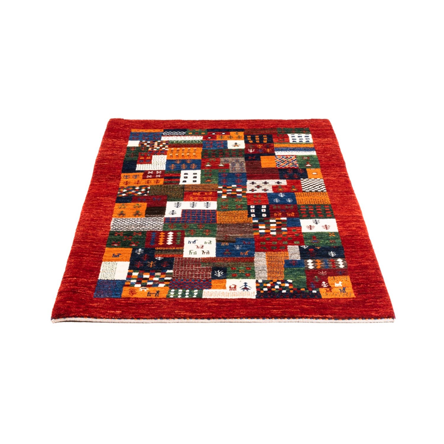 Alfombra Gabbeh - Loribaft Persa - Real - 128 x 85 cm - multicolor
