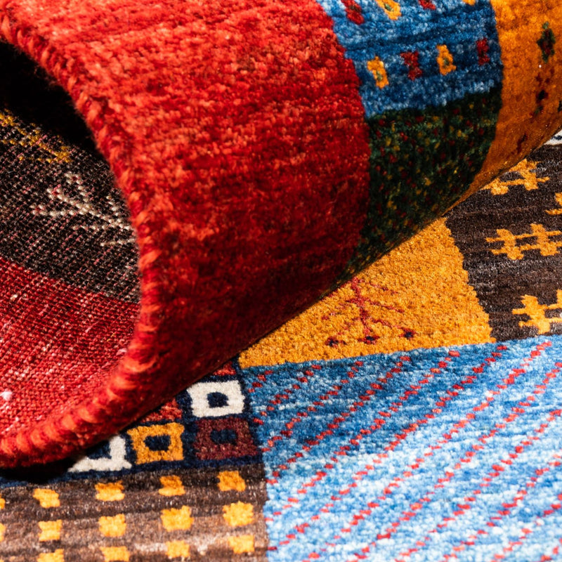 Alfombra Gabbeh - Loribaft Persa - Real - 146 x 97 cm - multicolor
