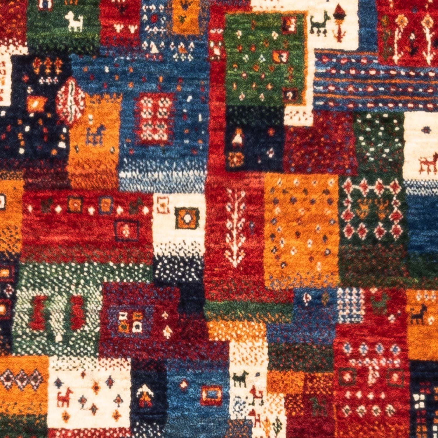 Alfombra Gabbeh - Loribaft Persa - Real - 127 x 84 cm - multicolor