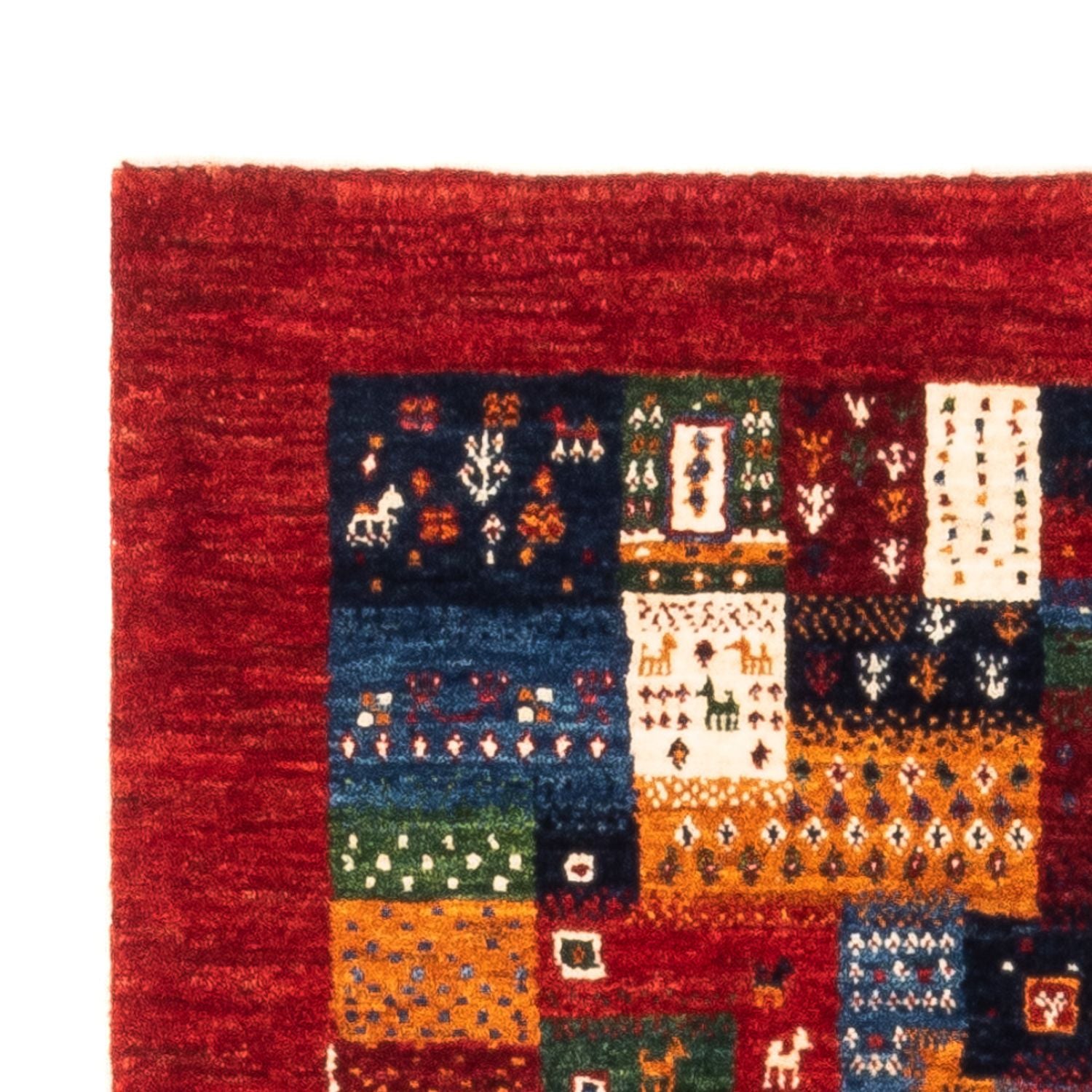 Alfombra Gabbeh - Loribaft Persa - Real - 127 x 84 cm - multicolor