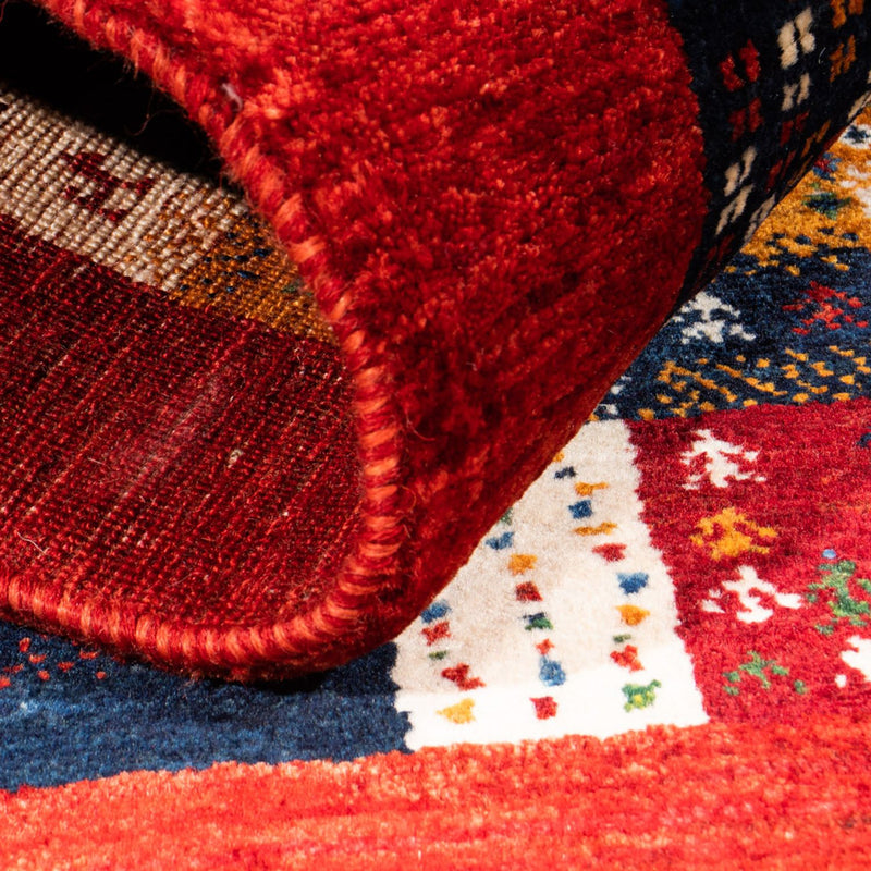 Alfombra Gabbeh - Loribaft Persa - Real - 127 x 84 cm - multicolor