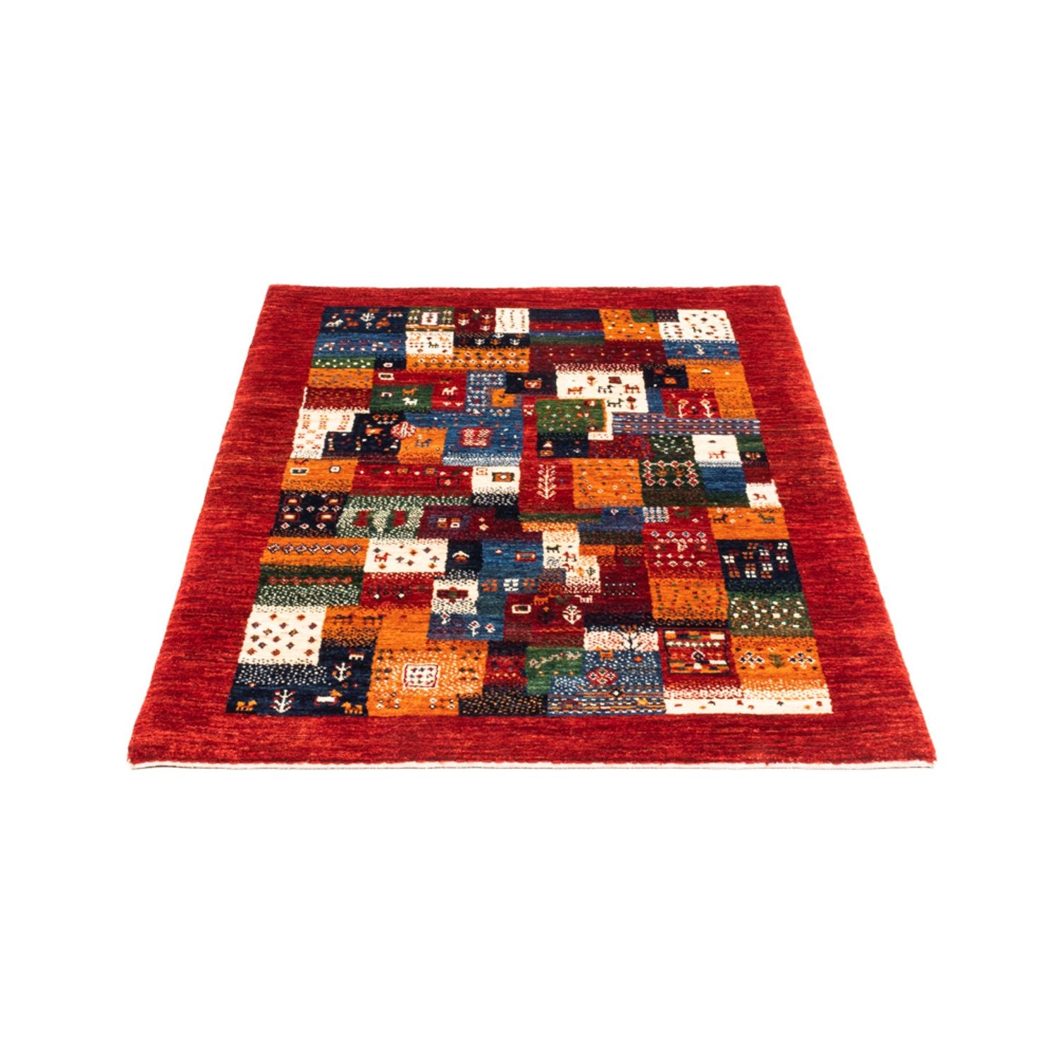 Alfombra Gabbeh - Loribaft Persa - Real - 127 x 84 cm - multicolor